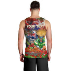 Personalised Australia Rugby Raiders ANZAC Men Tank Top Canberra Scratch Style