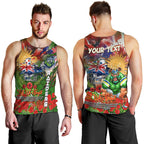 Personalised Australia Rugby Raiders ANZAC Men Tank Top Canberra Scratch Style