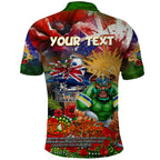 Personalised Australia Rugby Raiders ANZAC Polo Shirt Canberra Scratch Style