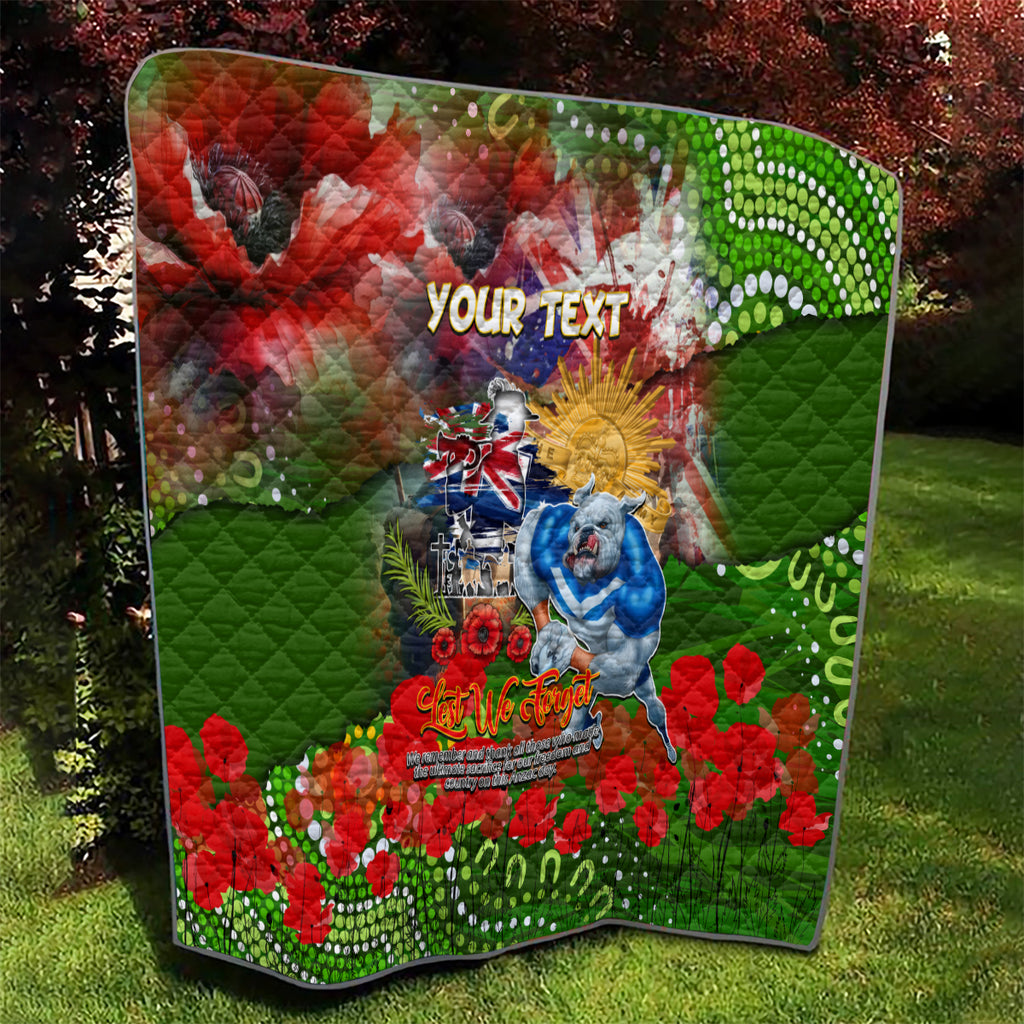 Personalised Australia Rugby Raiders ANZAC Quilt Canberra Scratch Style