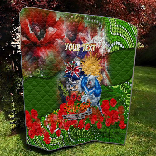 Personalised Australia Rugby Raiders ANZAC Quilt Canberra Scratch Style