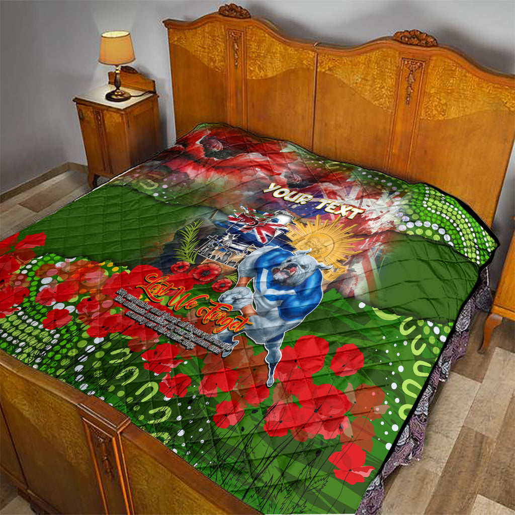 Personalised Australia Rugby Raiders ANZAC Quilt Canberra Scratch Style