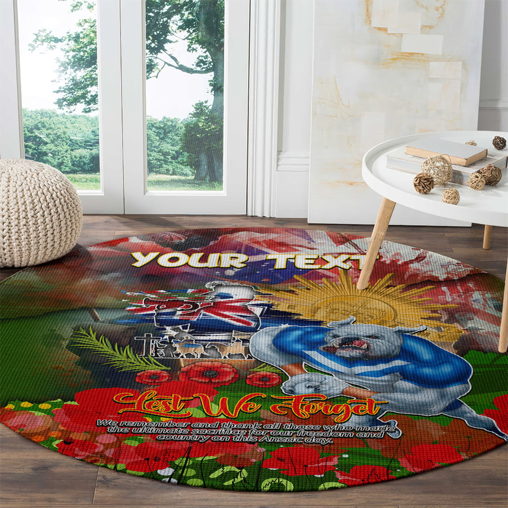Personalised Australia Rugby Raiders ANZAC Round Carpet Canberra Scratch Style