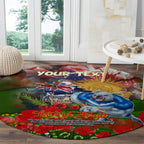 Personalised Australia Rugby Raiders ANZAC Round Carpet Canberra Scratch Style