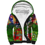 Personalised Australia Rugby Raiders ANZAC Sherpa Hoodie Canberra Scratch Style