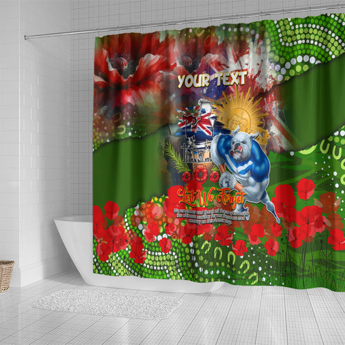 Personalised Australia Rugby Raiders ANZAC Shower Curtain Canberra Scratch Style
