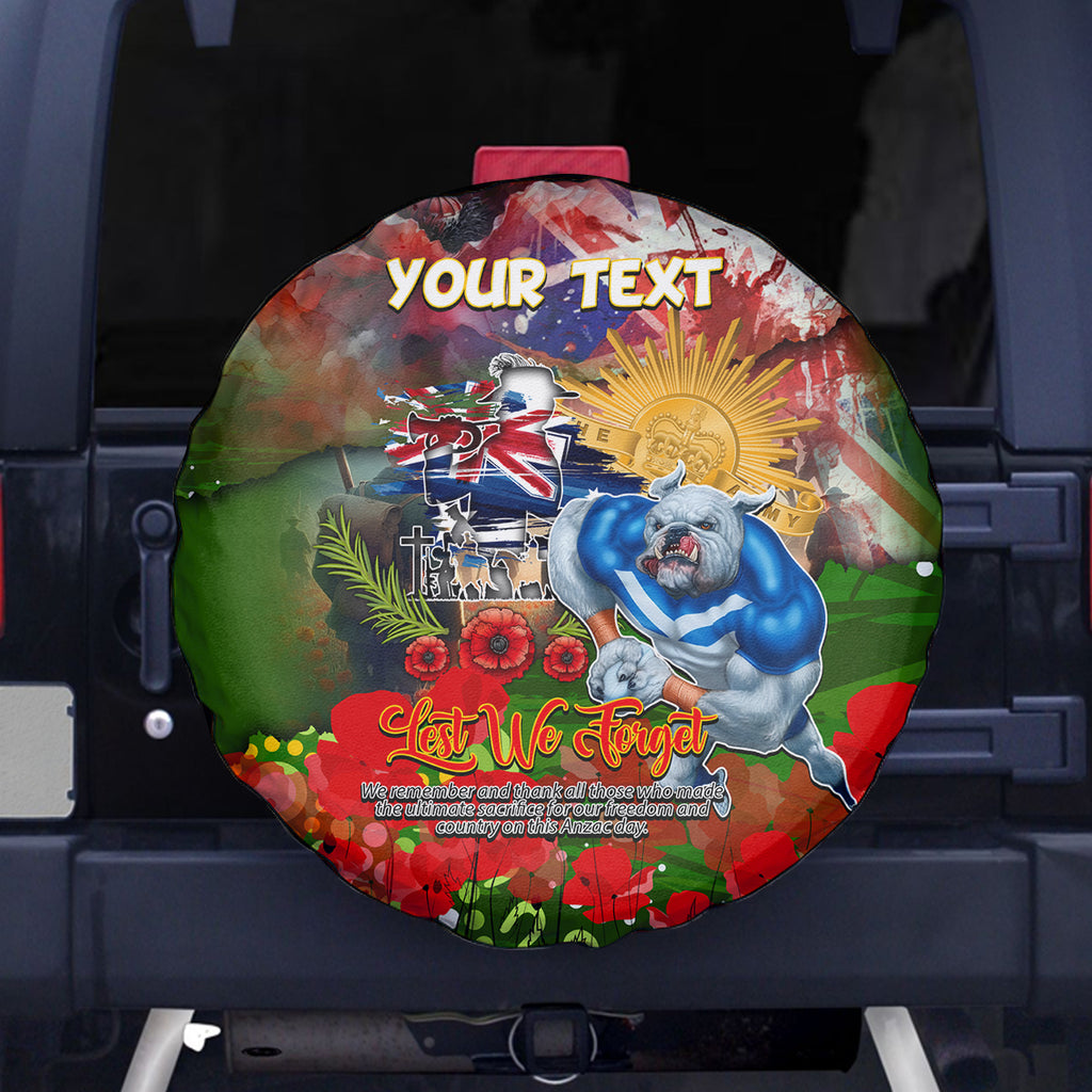 Personalised Australia Rugby Raiders ANZAC Spare Tire Cover Canberra Scratch Style