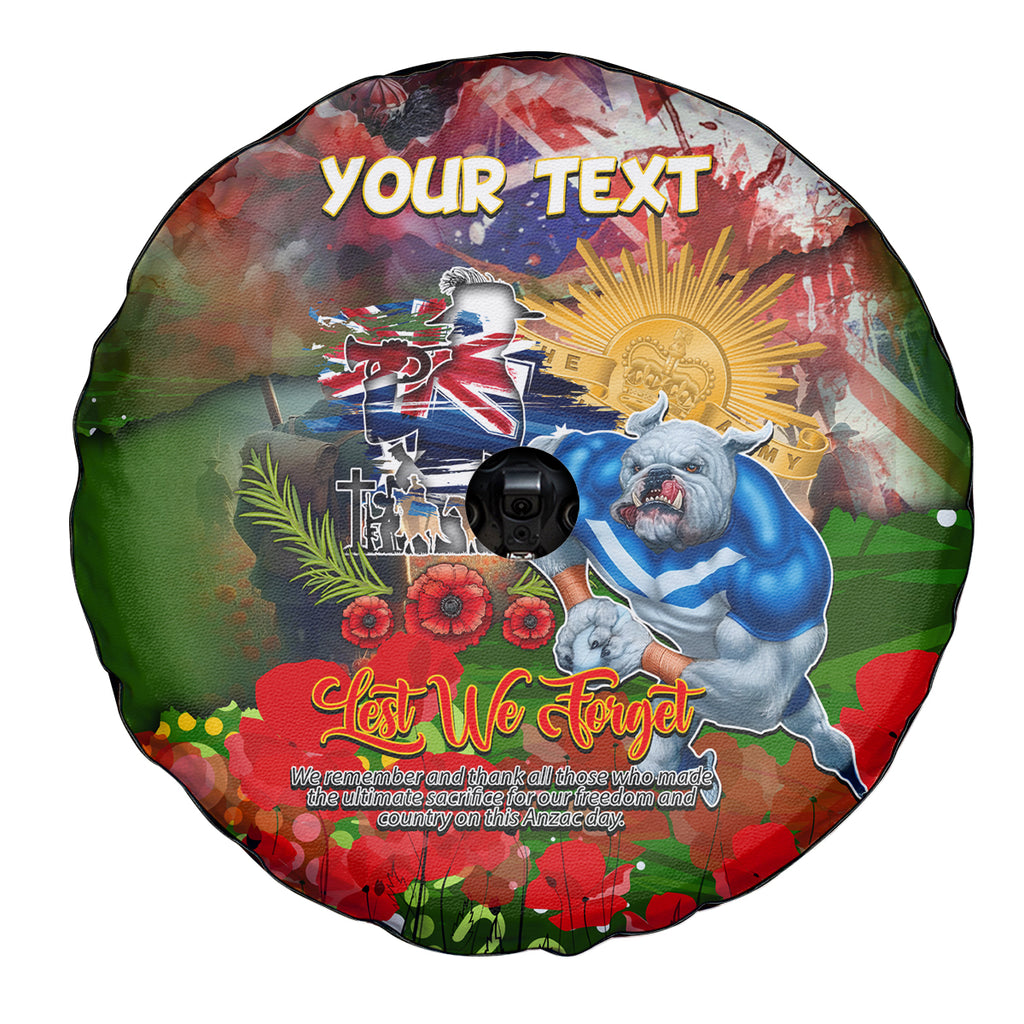 Personalised Australia Rugby Raiders ANZAC Spare Tire Cover Canberra Scratch Style