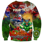 Personalised Australia Rugby Raiders ANZAC Sweatshirt Canberra Scratch Style