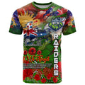 Personalised Australia Rugby Raiders ANZAC T Shirt Canberra Scratch Style