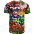 Personalised Australia Rugby Raiders ANZAC T Shirt Canberra Scratch Style