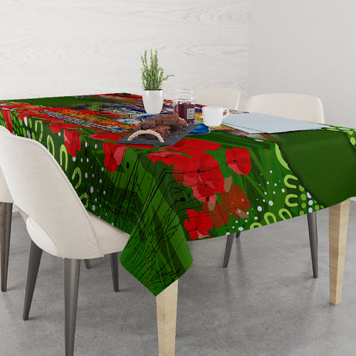 Personalised Australia Rugby Raiders ANZAC Tablecloth Canberra Scratch Style