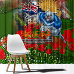 Personalised Australia Rugby Raiders ANZAC Window Curtain Canberra Scratch Style