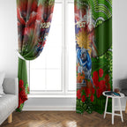 Personalised Australia Rugby Raiders ANZAC Window Curtain Canberra Scratch Style