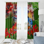 Personalised Australia Rugby Raiders ANZAC Window Curtain Canberra Scratch Style