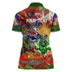 Personalised Australia Rugby Raiders ANZAC Women Polo Shirt Canberra Scratch Style