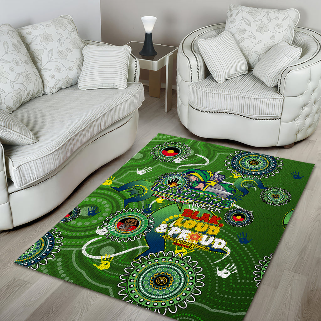 Personalised NAIDOC Week 2024 Raiders Area Rug Australia Fire Burning
