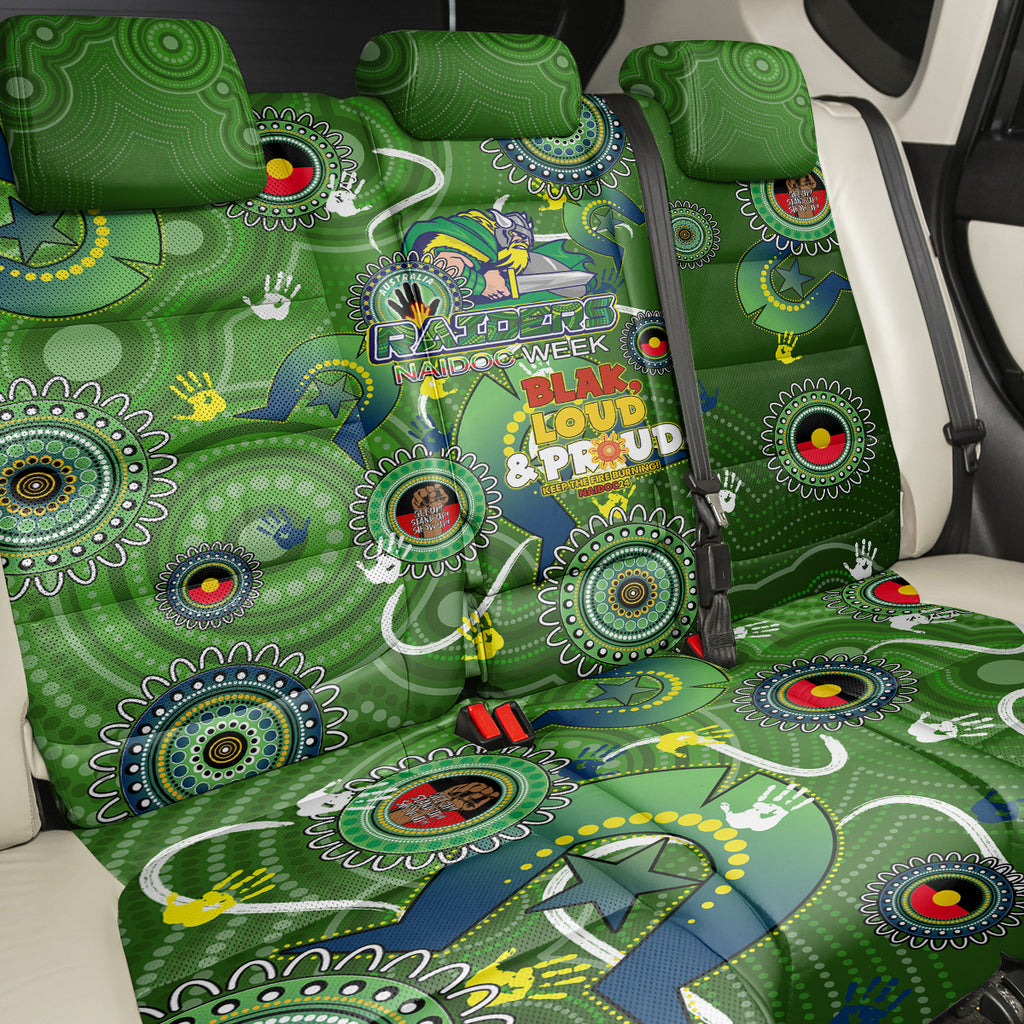 Personalised NAIDOC Week 2024 Raiders Back Car Seat Cover Australia Fire Burning