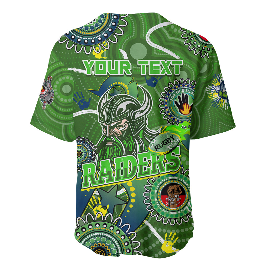 Personalised NAIDOC Week 2024 Raiders Baseball Jersey Australia Fire Burning
