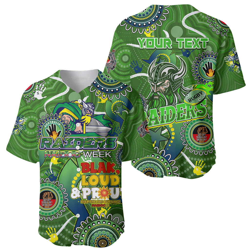 Personalised NAIDOC Week 2024 Raiders Baseball Jersey Australia Fire Burning