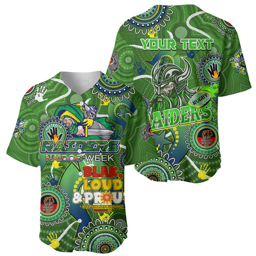 Personalised NAIDOC Week 2024 Raiders Baseball Jersey Australia Fire Burning