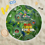 Personalised NAIDOC Week 2024 Raiders Beach Blanket Australia Fire Burning