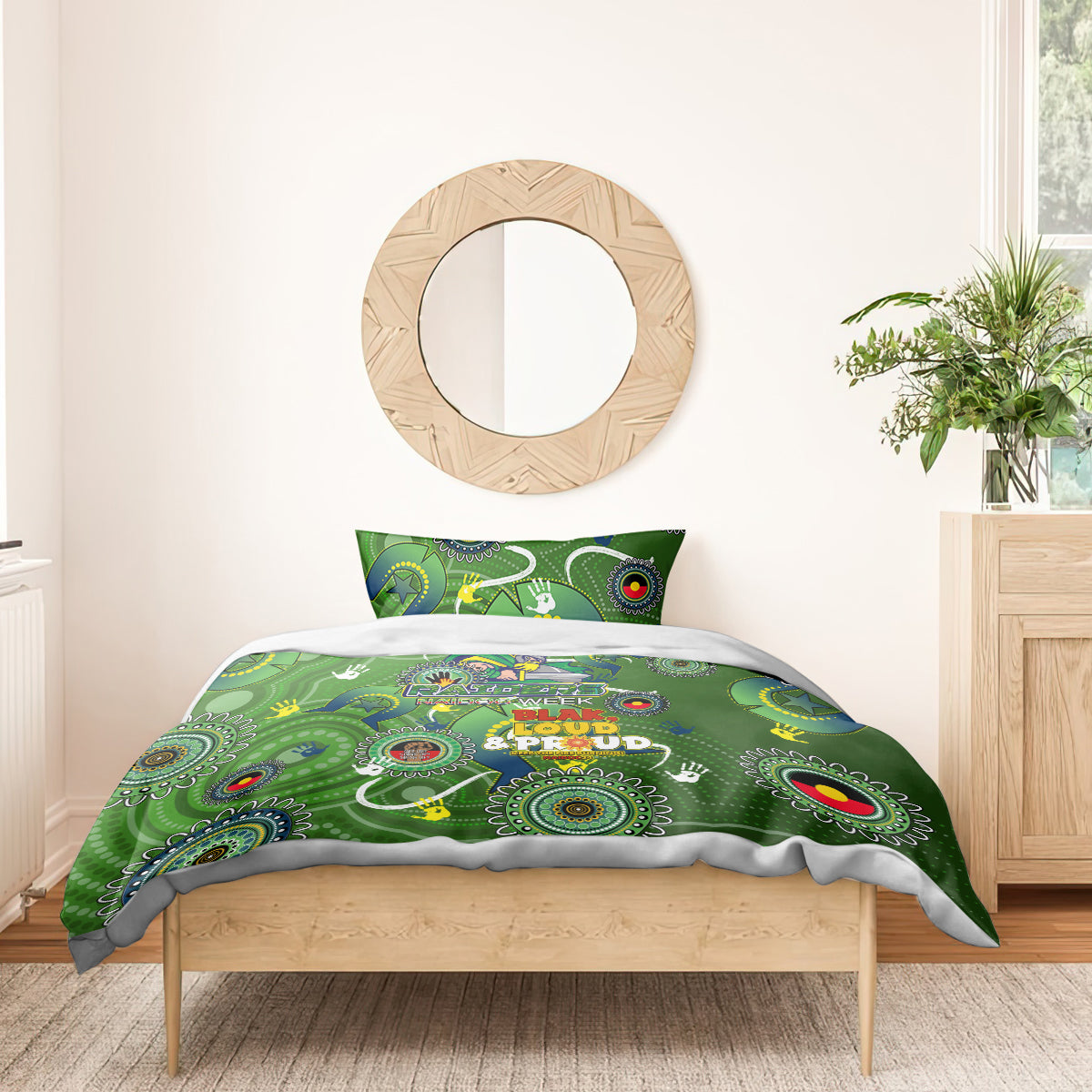 Personalised NAIDOC Week 2024 Raiders Bedding Set Australia Fire Burning