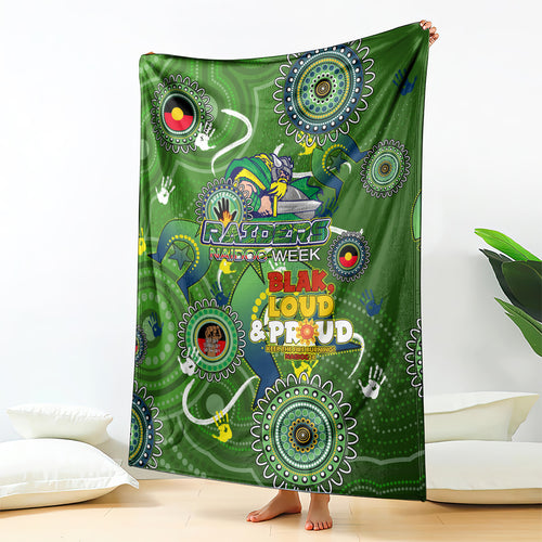Personalised NAIDOC Week 2024 Raiders Blanket Australia Fire Burning