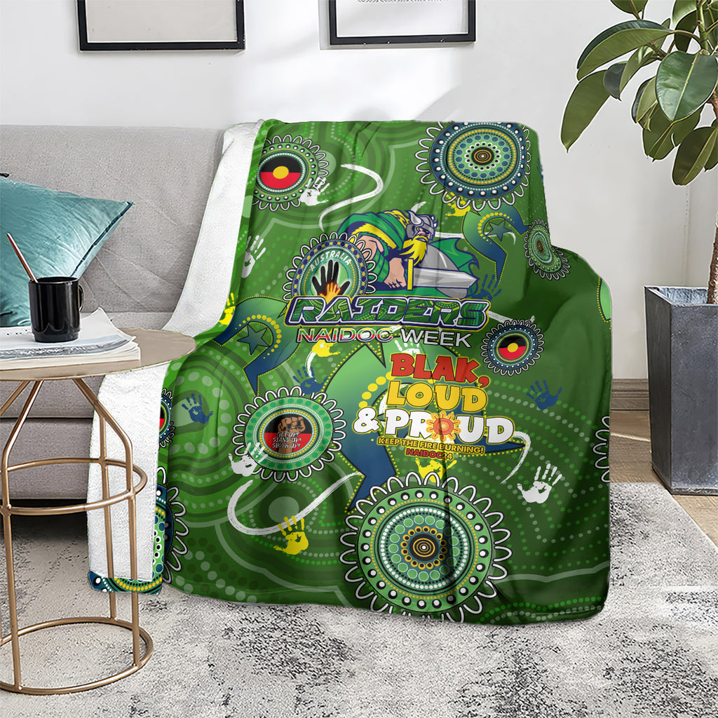 Personalised NAIDOC Week 2024 Raiders Blanket Australia Fire Burning