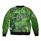 Personalised NAIDOC Week 2024 Raiders Bomber Jacket Australia Fire Burning