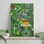 Personalised NAIDOC Week 2024 Raiders Canvas Wall Art Australia Fire Burning