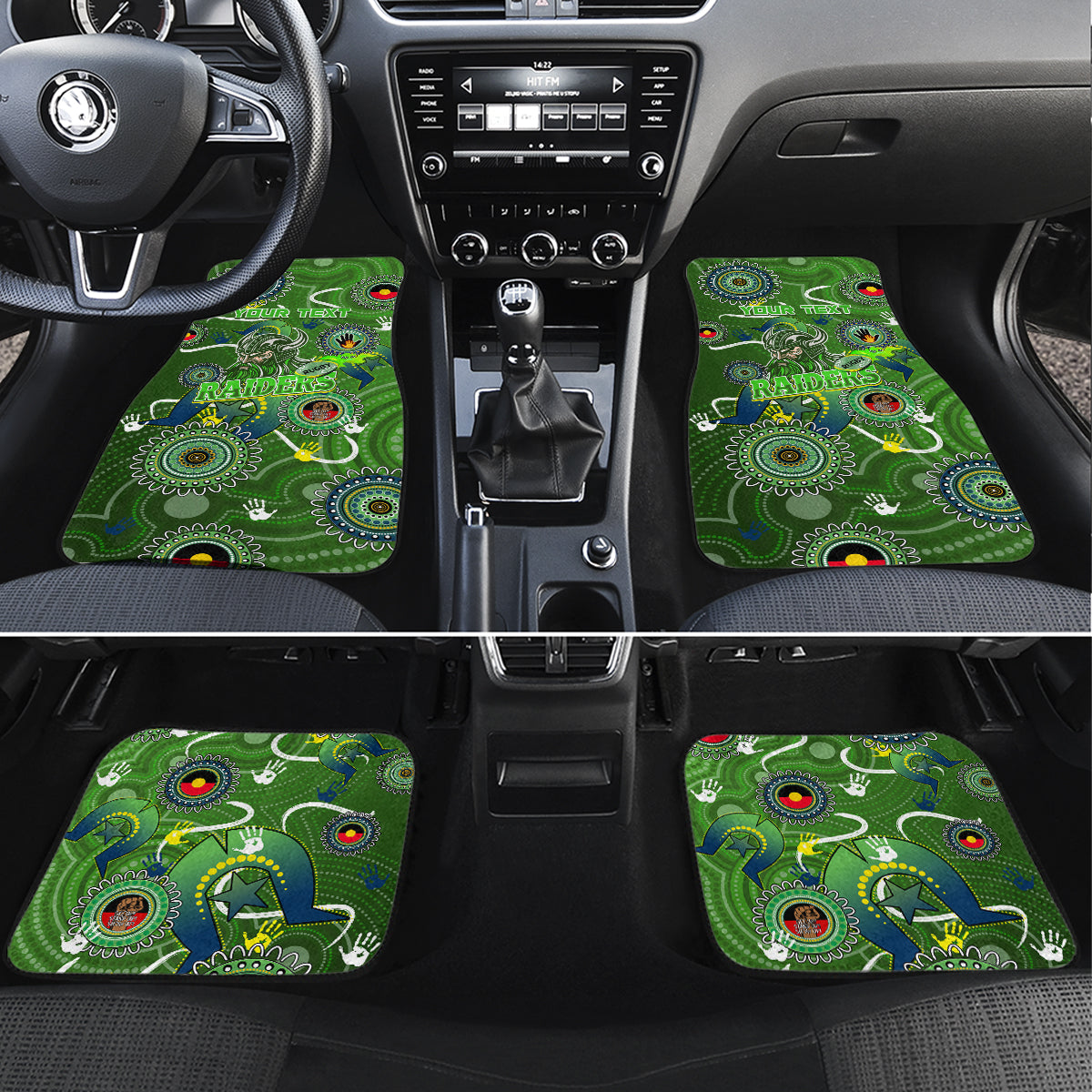 Personalised NAIDOC Week 2024 Raiders Car Mats Australia Fire Burning