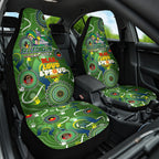 Personalised NAIDOC Week 2024 Raiders Car Seat Cover Australia Fire Burning