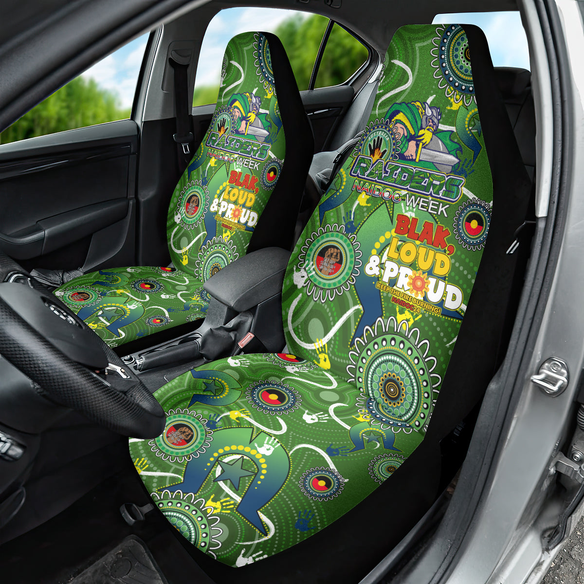 Personalised NAIDOC Week 2024 Raiders Car Seat Cover Australia Fire Burning