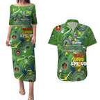 Personalised NAIDOC Week 2024 Raiders Couples Matching Puletasi and Hawaiian Shirt Australia Fire Burning