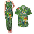 Personalised NAIDOC Week 2024 Raiders Couples Matching Tank Maxi Dress and Hawaiian Shirt Australia Fire Burning