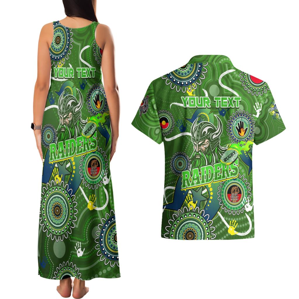 Personalised NAIDOC Week 2024 Raiders Couples Matching Tank Maxi Dress and Hawaiian Shirt Australia Fire Burning