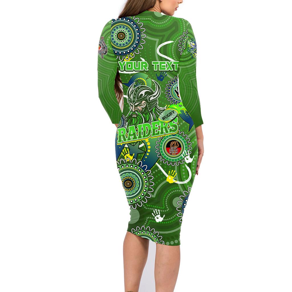Personalised NAIDOC Week 2024 Raiders Family Matching Long Sleeve Bodycon Dress and Hawaiian Shirt Australia Fire Burning