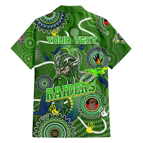 Personalised NAIDOC Week 2024 Raiders Family Matching Off Shoulder Maxi Dress and Hawaiian Shirt Australia Fire Burning
