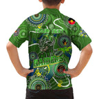 Personalised NAIDOC Week 2024 Raiders Family Matching Off Shoulder Short Dress and Hawaiian Shirt Australia Fire Burning