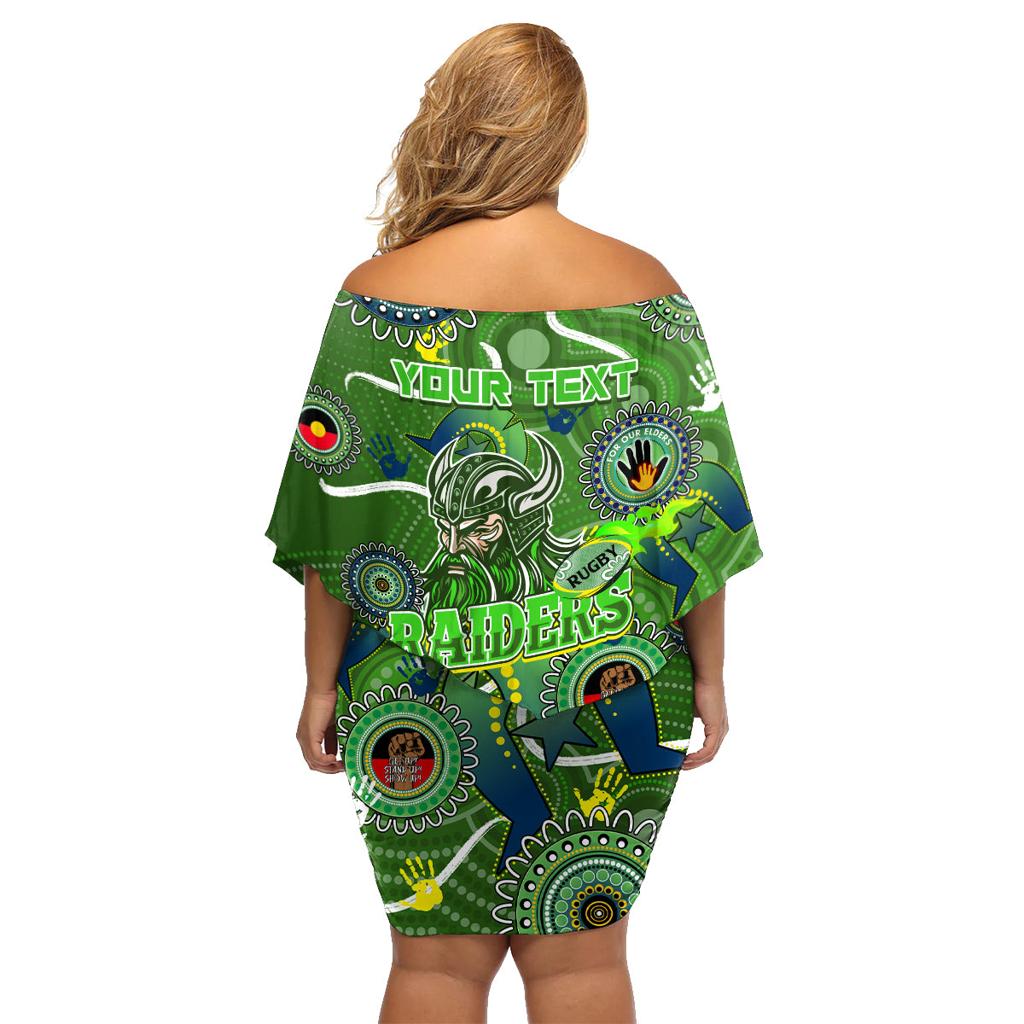 Personalised NAIDOC Week 2024 Raiders Family Matching Off Shoulder Short Dress and Hawaiian Shirt Australia Fire Burning