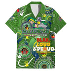 Personalised NAIDOC Week 2024 Raiders Family Matching Short Sleeve Bodycon Dress and Hawaiian Shirt Australia Fire Burning