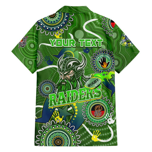 Personalised NAIDOC Week 2024 Raiders Family Matching Short Sleeve Bodycon Dress and Hawaiian Shirt Australia Fire Burning