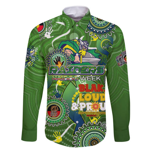 Personalised NAIDOC Week 2024 Raiders Family Matching Short Sleeve Bodycon Dress and Hawaiian Shirt Australia Fire Burning