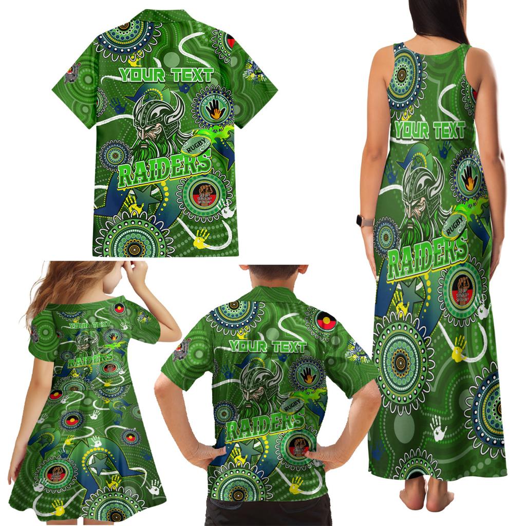 Personalised NAIDOC Week 2024 Raiders Family Matching Tank Maxi Dress and Hawaiian Shirt Australia Fire Burning