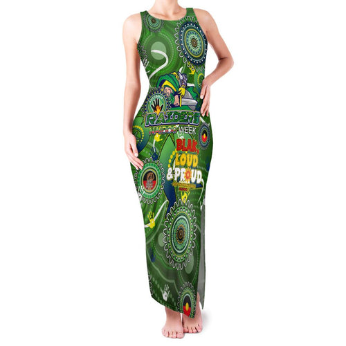 Personalised NAIDOC Week 2024 Raiders Family Matching Tank Maxi Dress and Hawaiian Shirt Australia Fire Burning