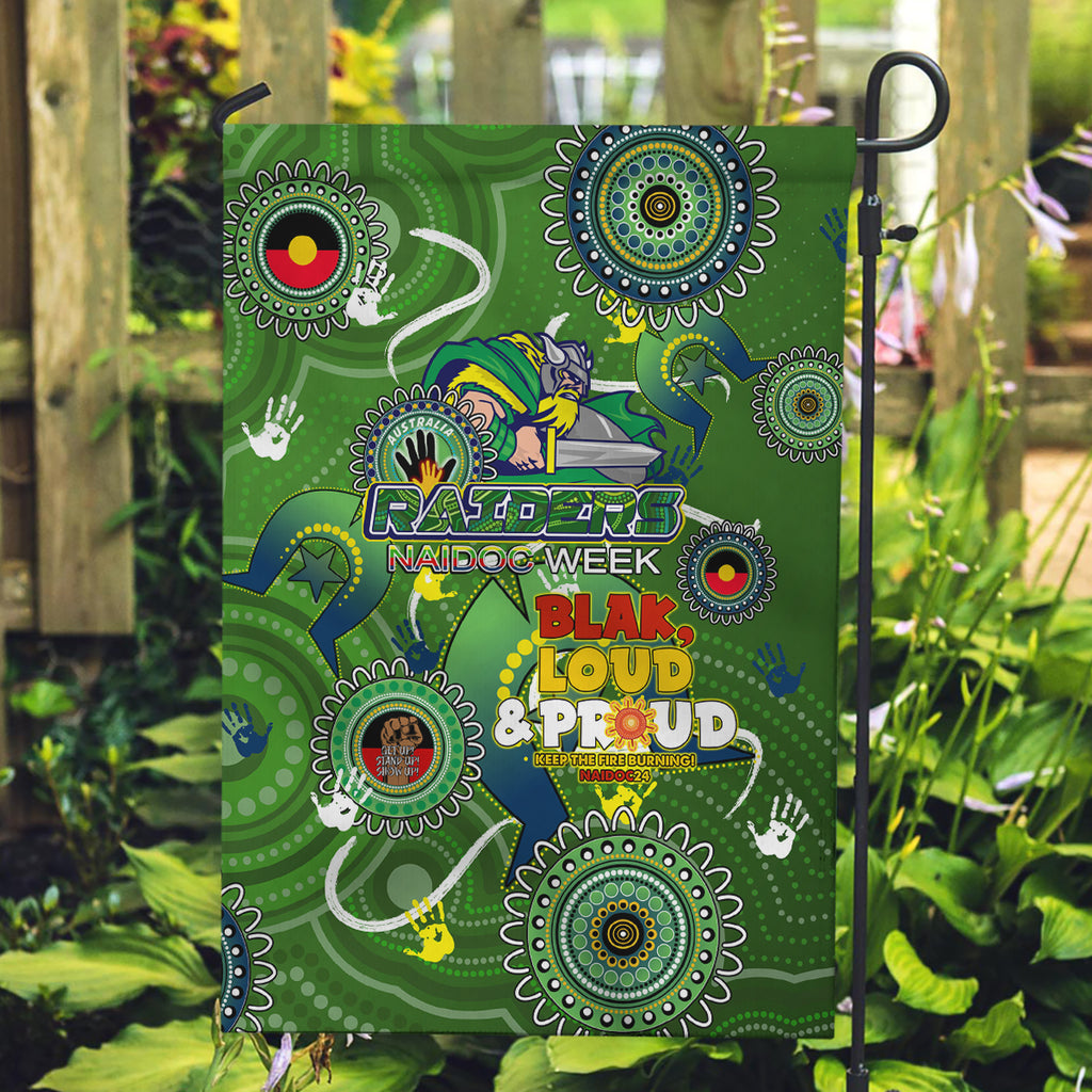Personalised NAIDOC Week 2024 Raiders Garden Flag Australia Fire Burning