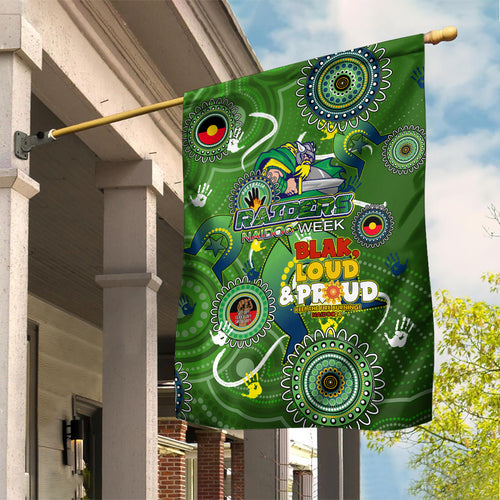 Personalised NAIDOC Week 2024 Raiders Garden Flag Australia Fire Burning