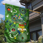 Personalised NAIDOC Week 2024 Raiders Garden Flag Australia Fire Burning