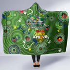 Personalised NAIDOC Week 2024 Raiders Hooded Blanket Australia Fire Burning